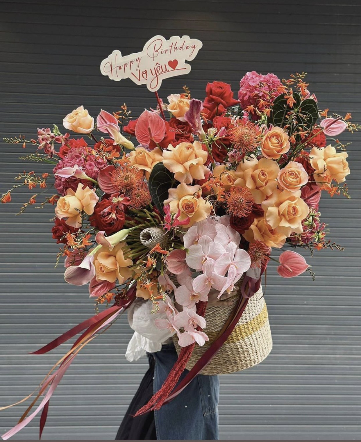 Giỏ hoa đẹp - HG040